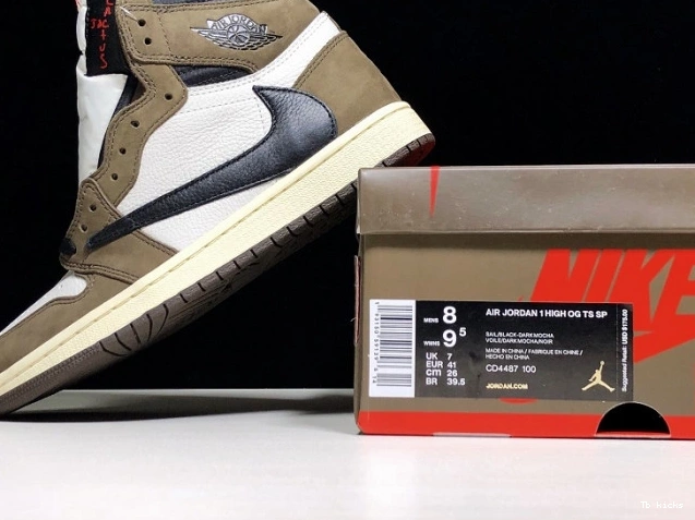 Rep TBK x 1 OG Jordan Scott Travis - Retro Air High 'Mocha' 100 CD4487 0702